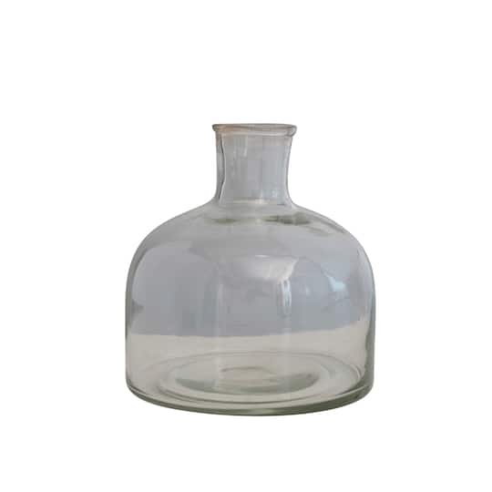 7.5&#x22; Clear Blown Glass Vase